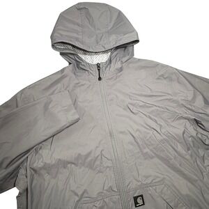 Carhartt Waterproof Breathable WPB Hooded Jacket XL Gray Nylon Zip Front
100263